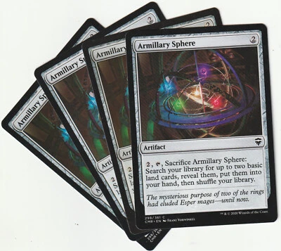 ✪ 4 MAGIC The Gathering ARMILLARY SPHERE Artifact PLAYSET CMR/EN NM/EX - Bild 1 von 2