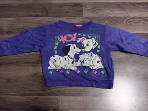 Disney 101 Dalmatians Purple Girls Long Sleeve Kids 90s Size 3t - Picture 1 of 5