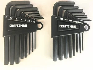 CRAFTSMAN 16pc SAE/METRIC Allen / hex key set - Free USA Shipping - Picture 1 of 2