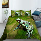 Animal Tropical Frog Duvet Doona Cover Double Queen Bedding Set Quilt Cover