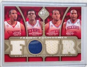 2009-10 Upper Deck SP Game Used FABRIC FOURSOMES 21/125 IGUODALA MILLER BRAND - Picture 1 of 2