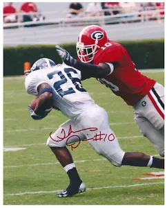 Thomas Davis Georgia Bulldogs Autographed 8x10 Photo - 2002 SEC Champion - Picture 1 of 1