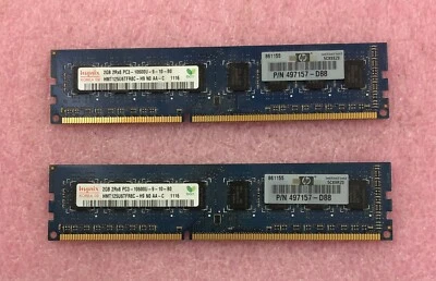 2 X 2GB HYNIX DDR3-1333 PC3-10600U NON-ECC MEMORY - HMT125U6TFR8C-H9 - 4GB TOTAL - Image 1 of 3