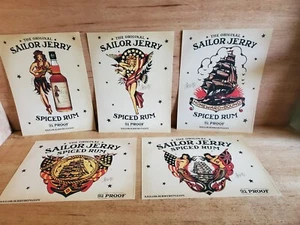 Sailor Jerry Rum Poster Print Complete Set of 5 Limited Ed 12" x 16" Tattoo Art - Picture 1 of 17