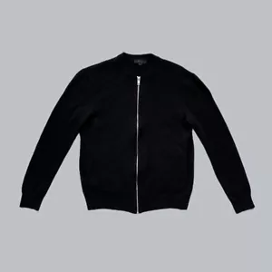 COS Men's Black Wool Cardigan Full Zip Size S - Picture 1 of 8