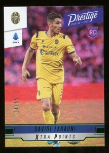 2019-20 Panini Chronicles Prestige GREEN Xtra Points RC DAVIDE FARAONI #14/55