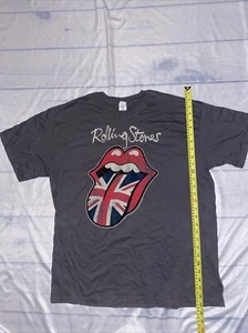 Rolling Stones Union Jack Tongue Rock Concert 70s Graphic T Shirt XL 2012 Rare - Picture 1 of 5