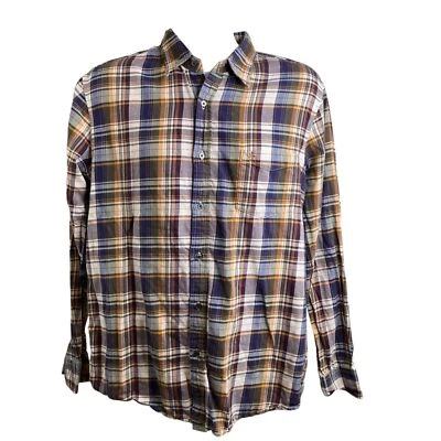 Camisas AG para hombre de algodón multicolor a cuadros con botones talla L preppy ligeras Foto 1 de 4