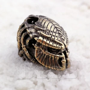 CooB Bronze Paracord Bead Beads Charm PREDATOR HEAD - Bracelet Lanyard KeyChain - Picture 1 of 3