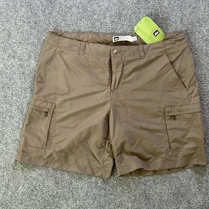 REI Shorts Sahara Women 16 Cargo Brown Relaxed Fit Moisture Wick Quick Dry UPF - Picture 1 of 13