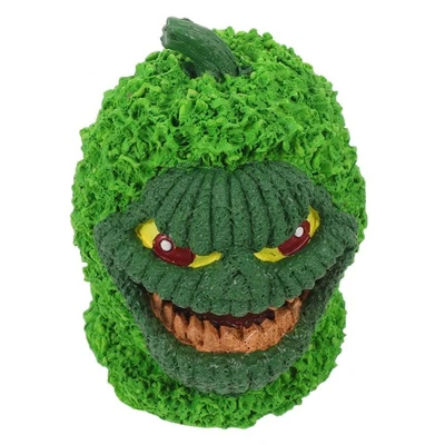  Estatua de Monstruo Calabaza: Estatuilla de Calabaza Verde - Mesa Espeluznante de Halloween Foto 1 de 4
