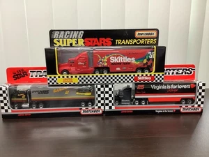 LOTE de 3 Matchbox Super Stars Transporters 1992, 1993, 1997 nuevo en paquete Skittles, Penske - Imagen 1 de 10