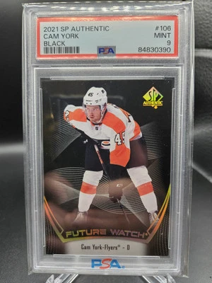 Cam York Future Watch Black Rare Short Print Psa 9 2021-22 SP Authentic Flyers - Image 1 of 2