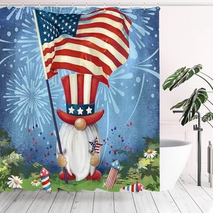 Tititex 4th of July Independence Day Dusche 71W x 71L (1er Pack), Patriotisch - Bild 1 von 6