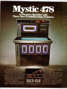 1978 Rock-Ola Mystic 478 Jukebox Vintage Advertising Flyer - Picture 1 of 2