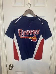 Atlanta Braves Nummer 7 Trikot Augusta Wear Feuchtigkeitskontrolle Jungen Medium - Bild 1 von 3