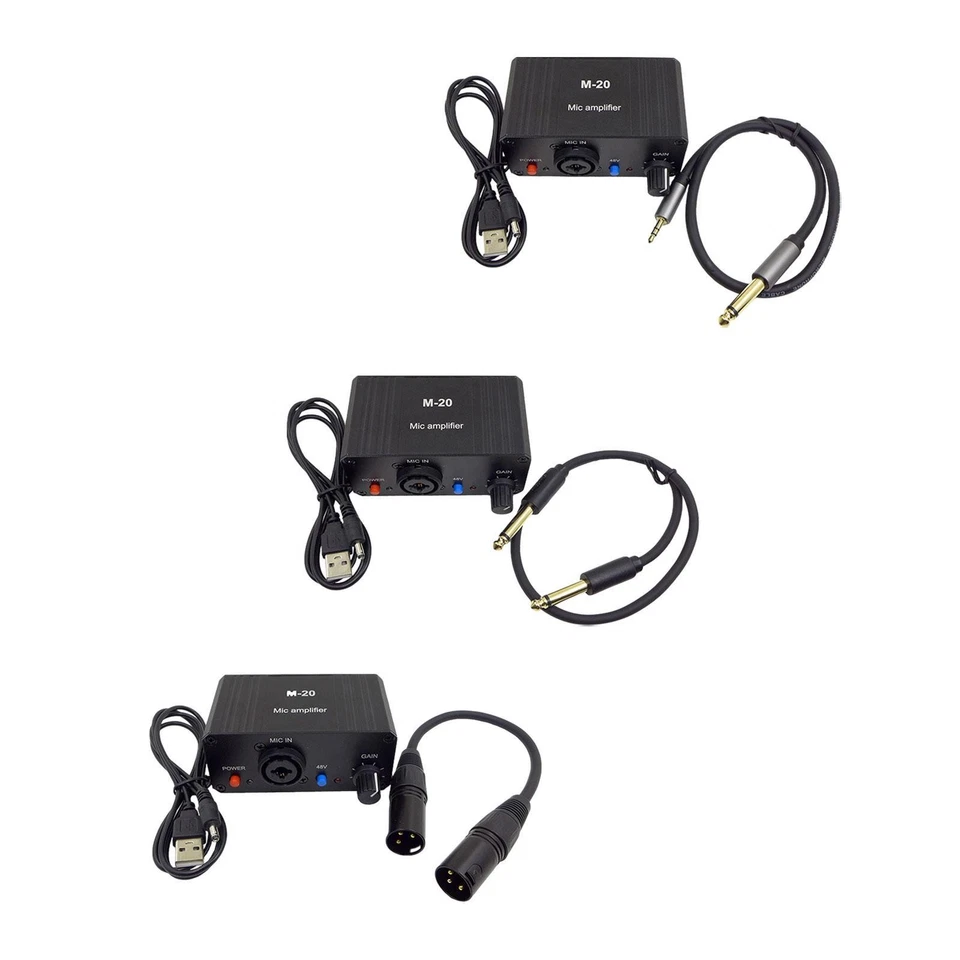 Mikrofon-Vorverstärker, Stereo-Verstärker, 48 V, einfach zu bedienendes, - Bild 1 von 1