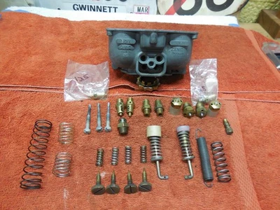 Lot of Porsche 356 vintage Solex & Zenith misc carburetor parts, genuine, USED - Image 1 of 4