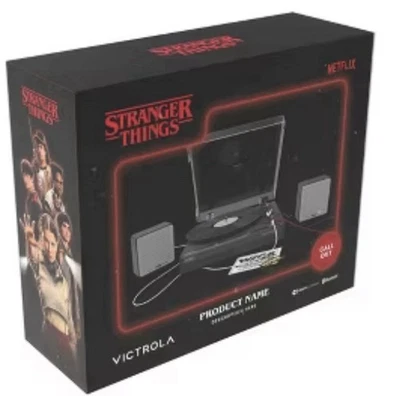 STRANGER THINGS Victrola WSQK Record Player With Speakers Bluetooth NEW SEALED - Image 1 of 4