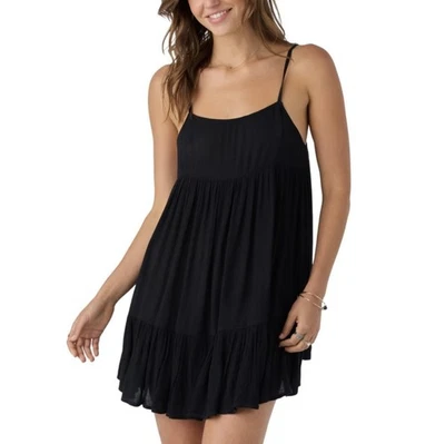 Mini Vestido O'Neill Agua Salada Sólido Rilee Encubrimiento Arrugas, S, Negro, Precio de venta sugerido por el fabricante $55 Foto 1 de 4