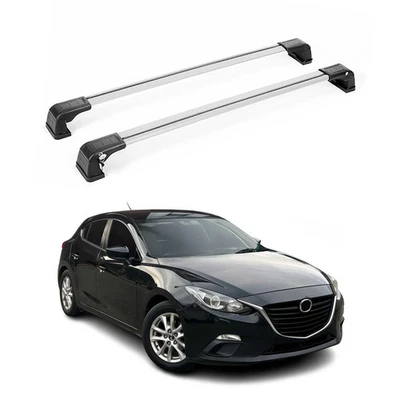 Roof Rack Cross Bars Carrier Aluminium for Mazda 3 Sport Speed 2009-2013 Gray 2x - Изображение 1 из 4
