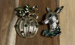 Vintage Weihnachten Urlaub Broschen - Gerry’s Hirsch Ornament - Bild 1 von 4