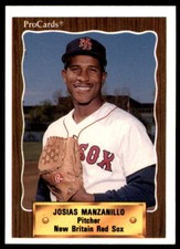 1990 ProCards Josias Manzanillo New Britain Red Sox #879