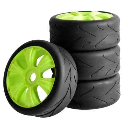 RC Wheel & Rubber Tires insert sponge 4Pcs For HSP KYOSHO 1:8 On-Road Car - Image 1 of 4