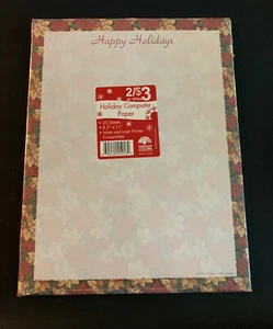 Papel Impresora Navidad Vintage Poinsettias 2009 Nuevo en Paquete 25 Hojas - Imagen 1 de 2