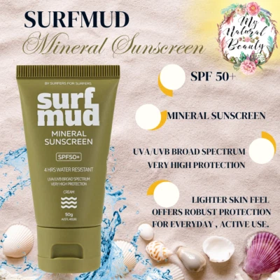 SURFMUD – Mineral Sunscreen SPF 50+ 50g surf mud Very high protection - image 1 of 4