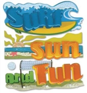 Jolee's Boutique Dimensional Stickers - Surf Sun Fun - Picture 1 of 4