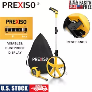 PREXISO Folding Distance Measuring Wheel 9999 Ft Tape Measure 16 Ft/5M,With Bag - Picture 1 of 8