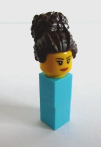 1 x LEGO® 53126 City,Haare für Minifiguren(Mädchen,Frau)Haar hoch mit Dutt Neu. - Bild 1 von 2