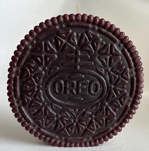 Candela vintage Nabisco oversize Oreo biscotto marrone scuro 6,75" - Foto 1 di 9