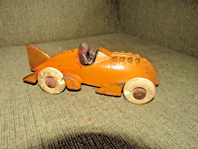 VINTAGE 1930s HUBLEY TOYS LANCASTER PA. ORIGINAL CAST IRON RACER RACE CAR TOY - Image 1 of 4