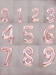 Decorative Number 8 Balloon Rose Gold - Picture 1 of 2