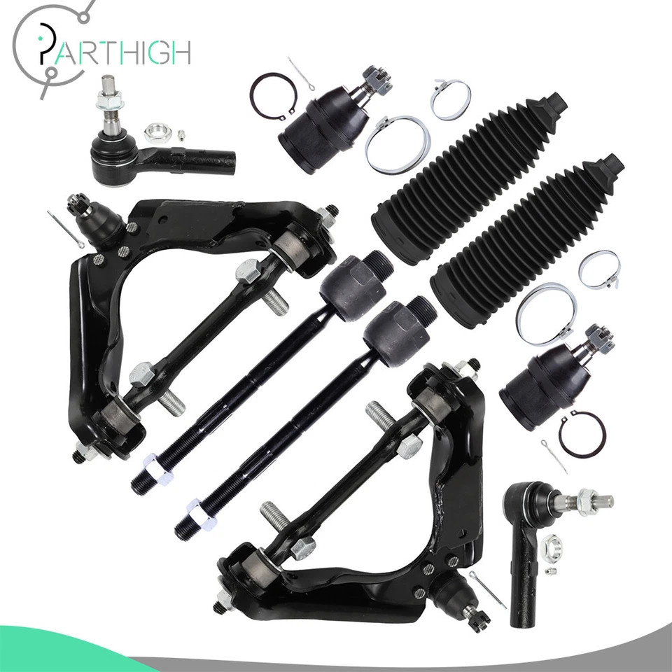 10Pcs Front Control Arm And Ball Joint Tie Rod For 2000-03 Dodge Dakota Durango - Image 1 of 4