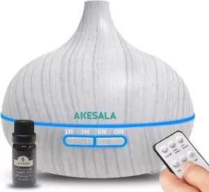 AKESALA 500ml Essential Oil Diffuser (White Wood Grain) - Picture 1 of 3