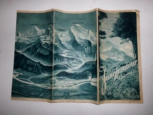 Antiguo folleto de viaje UM 1920 SUIZA TOUR DE LA VIRGEN JOJ 75X53 CM MONJE - Imagen 1 de 3