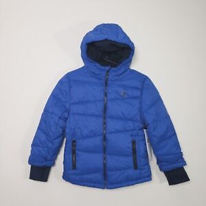 Spyder Boys Large 14-16 Blue Nexus Thermaweb Hood Zip Pocket Puffer Jacket NWT
