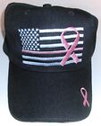 Breast Cancer Awareness Pink Ribbon Embroidered Adjustable Ball Cap Hat BOXED