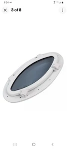 16"X 8-5/8" Boat Oval Opening Portlight Replacement Port Hole Window White US - Bild 1 von 7