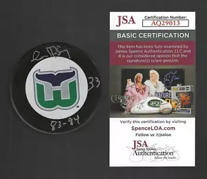 Reid Bailey Signed Hartford Whalers Puck JSA COA - Picture 1 of 1
