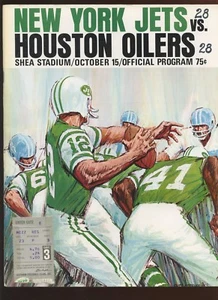 October 15 1967 AFL Program Houston Oilers at New York Jets - Picture 1 of 1