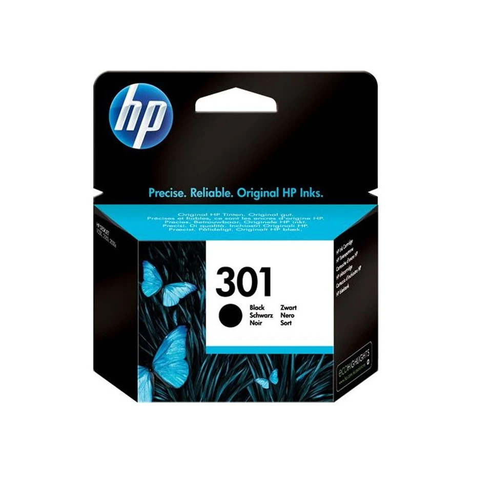 HP 301 CH561EE CARTUCCIA ORIGINALE BK NERO 190 pagine 3ml - Immagine 1 di 1