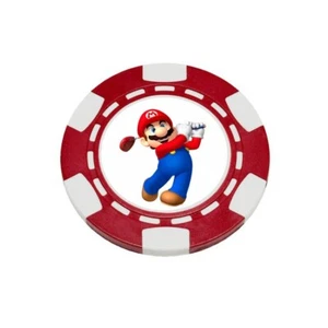 Super Mario Nintendo Clay Poker Chip Bola de Golf Marcador Tarjeta Protector - Imagen 1 de 1