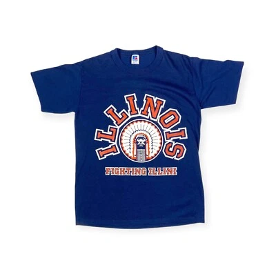 Camiseta Russell Athletic Vintage Illinois Fighting Illini Puntada Única M Foto 1 de 4