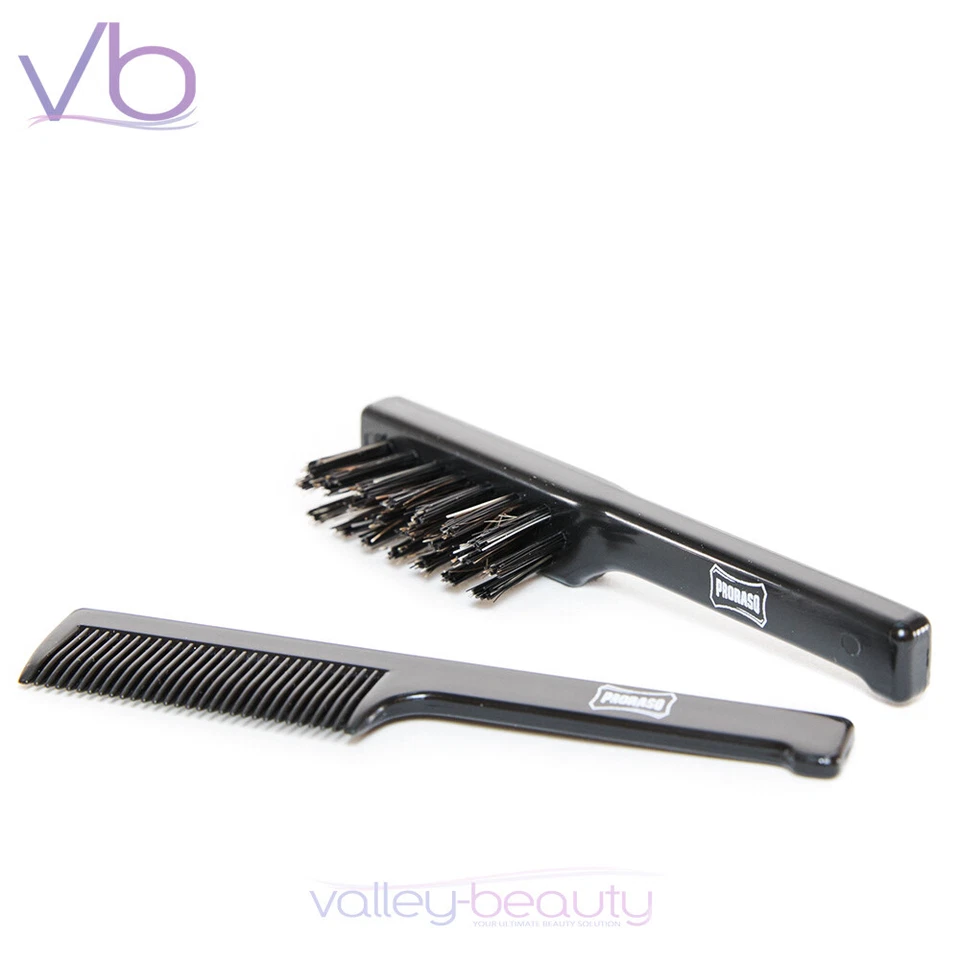 PRORASO Mustache Comb and Beard Brush Facial Combo, Made in Italy - Image 1 of 1