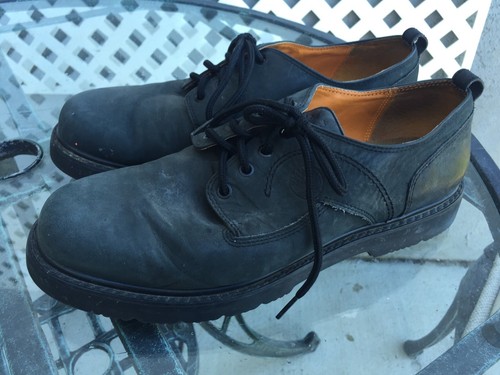 TIMBERLAND 95042 Soft Black Gray Leather Nubuck Oxford Waterproof Shoes Sz 12