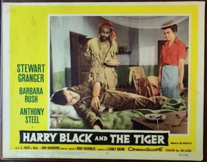 Stewart Granger Barbara Rush Harry Black & the Tiger original Lobby Card 6178